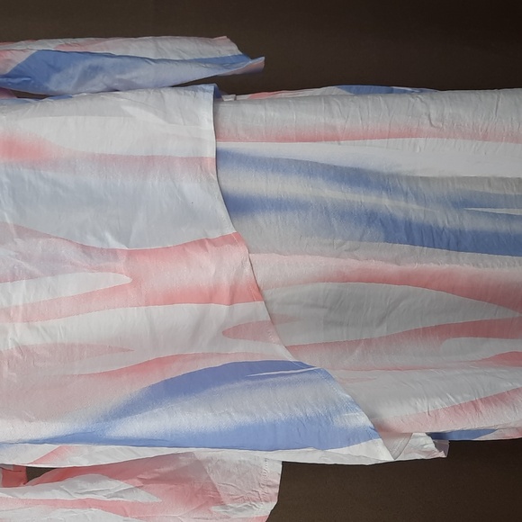 Papa Vancouver Olivia white, blue, & pink pastel loose fit dress, size XL, NWT - Picture 4 of 10